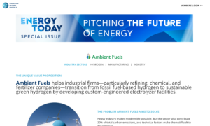 Ambient Fuels featured in Energy Today